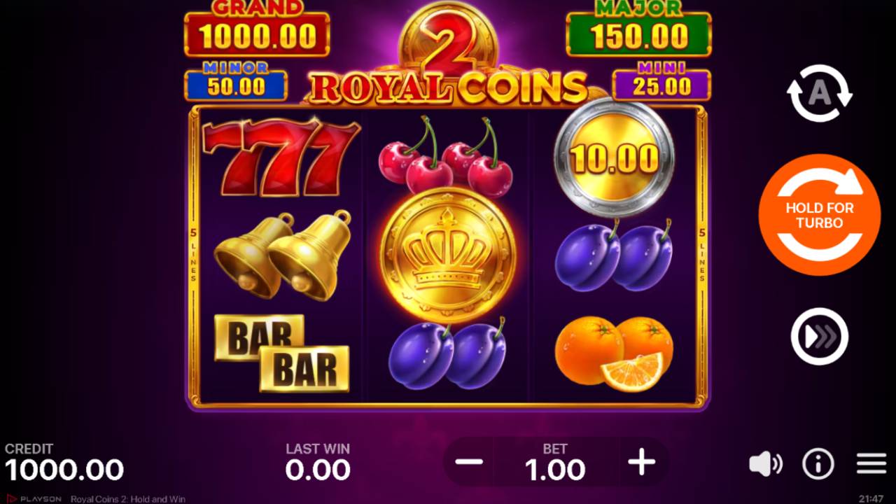 Royal Coins 2: Hold And Win (Playson) Image 2